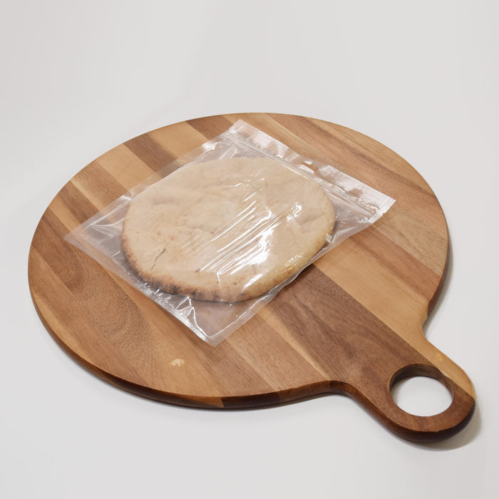 Roti/ Flatbread Clear 3-Side Sealed Flat Pouch w/ zipper & euro slot